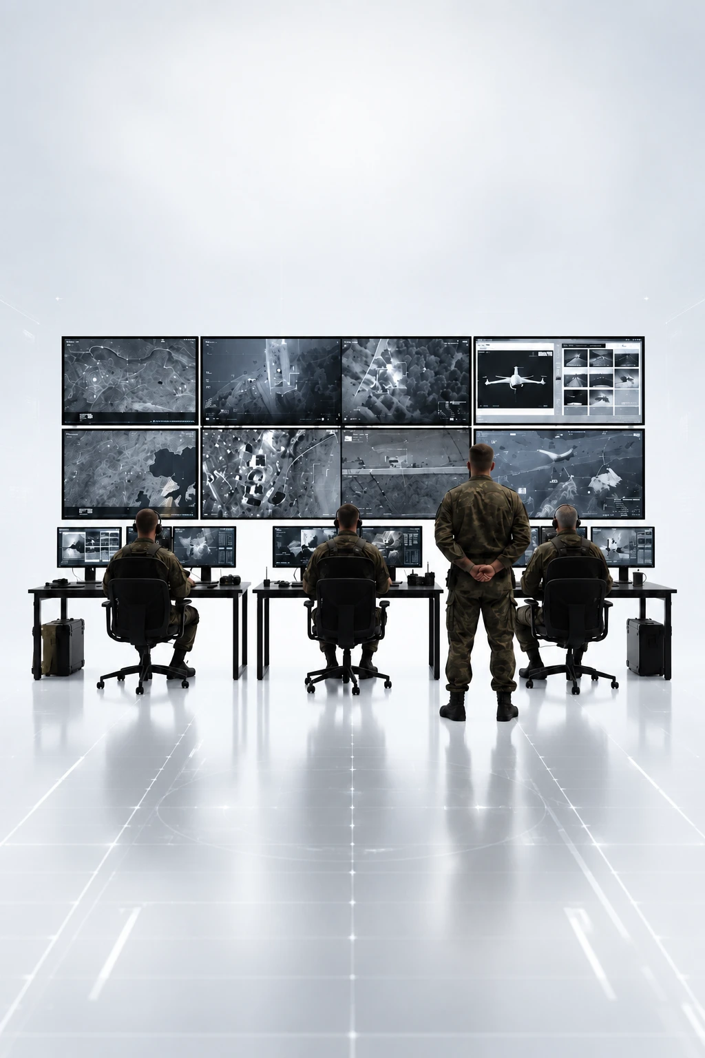 Image monitoring screens for command and control systems